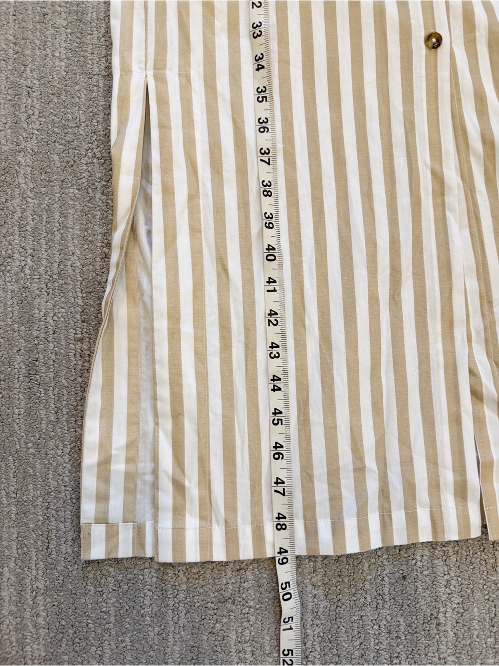 Lady Captain Sand Striped Military Midi Shirt Dress - Picture 11 of 11